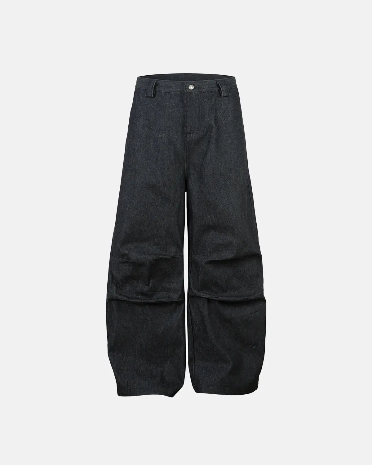 Inflation Super Raw Baggy Jeans featuring a loose fit and distressed denim design for streetwear style.
