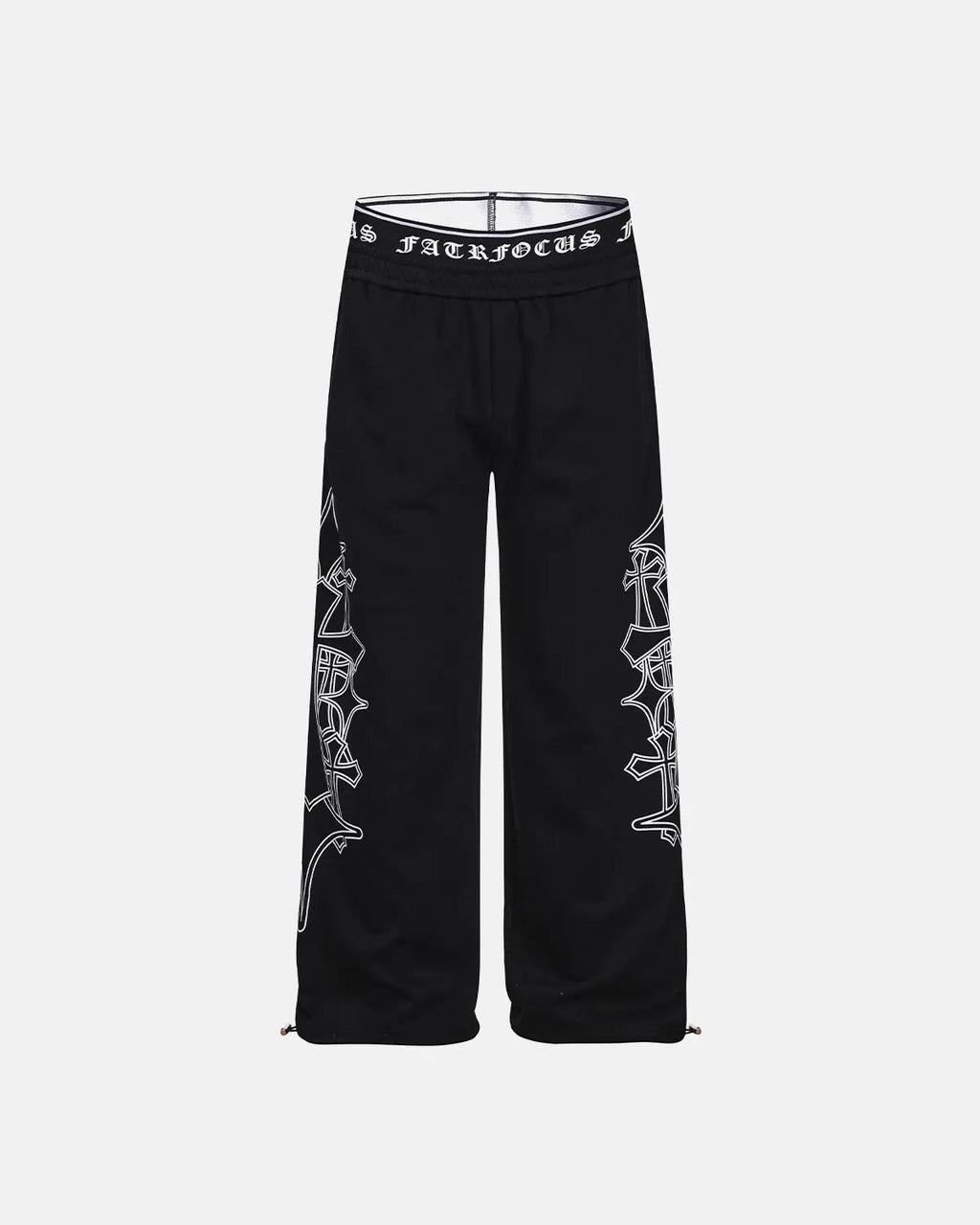 Gothic layered baggy sweatpants by INFLATION featuring a streetwear style with layered design and relaxed fit.