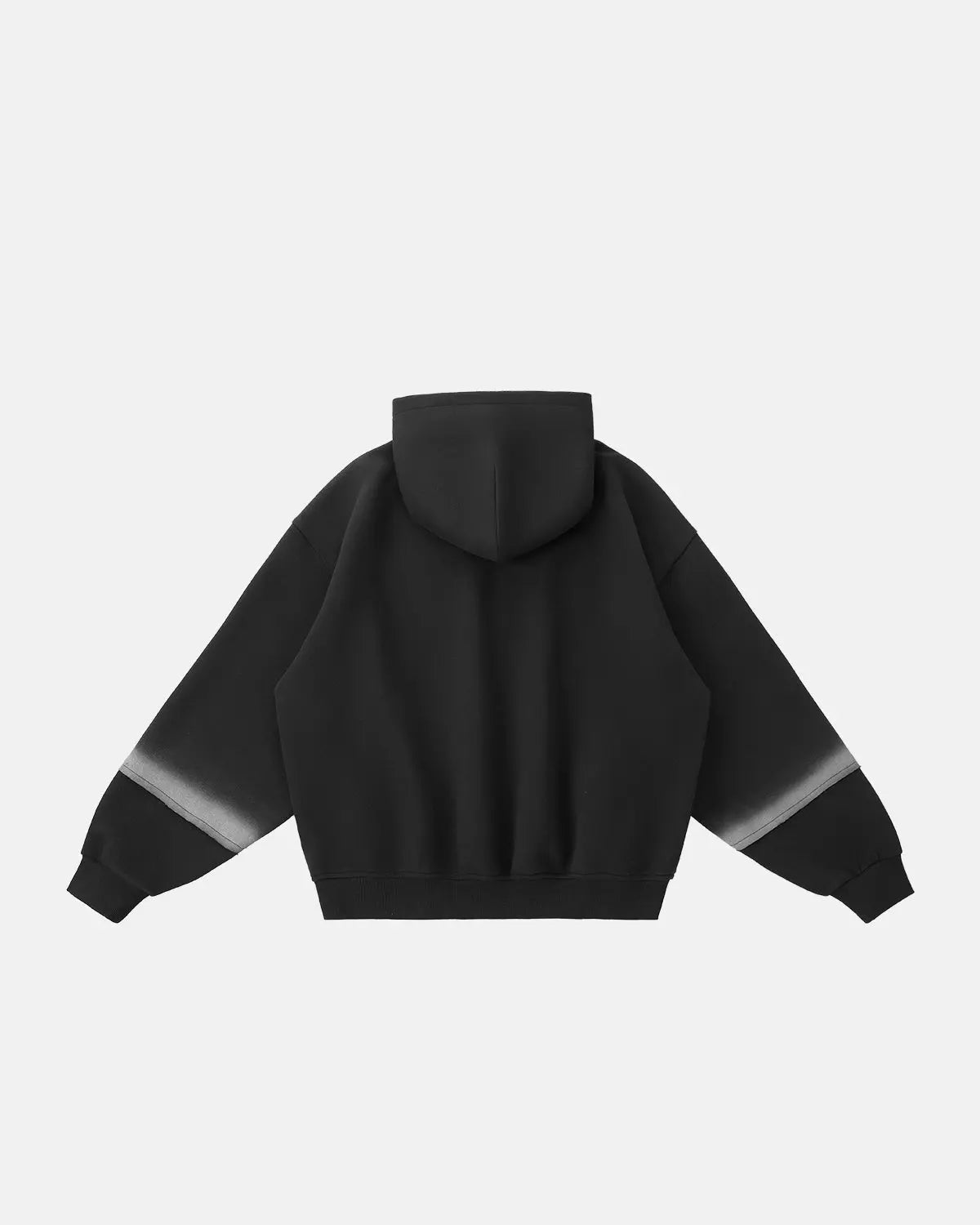 Flation Streetwear hoodie with hand-painted stitching details, showcasing colorful spray-painted design on the front and back.