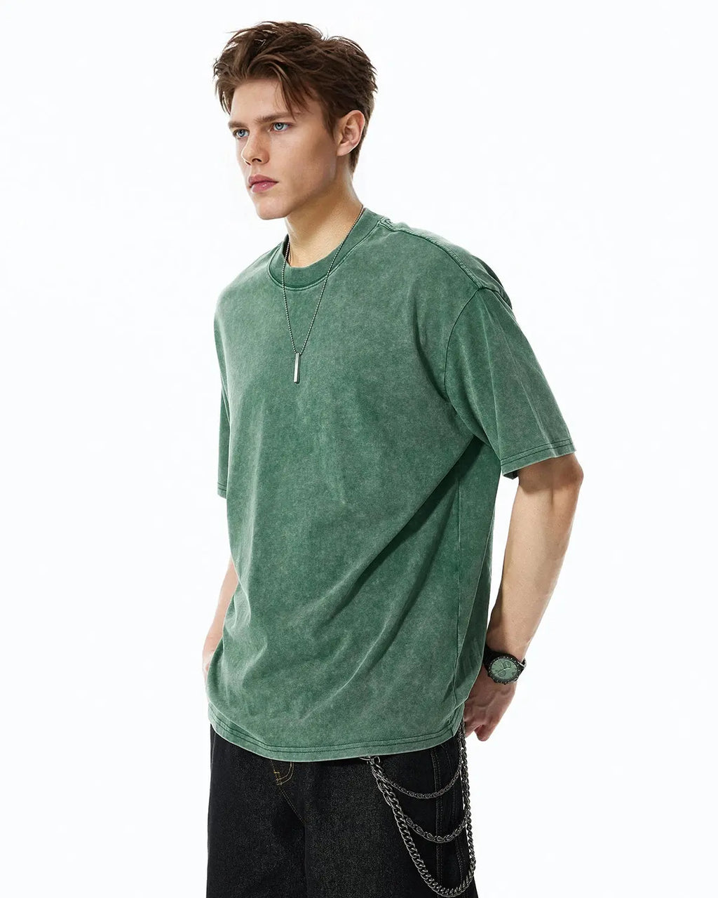 Flation Snow Flakes Wash Tee featuring a white T-shirt with snowflake graphic print and streetwear style.