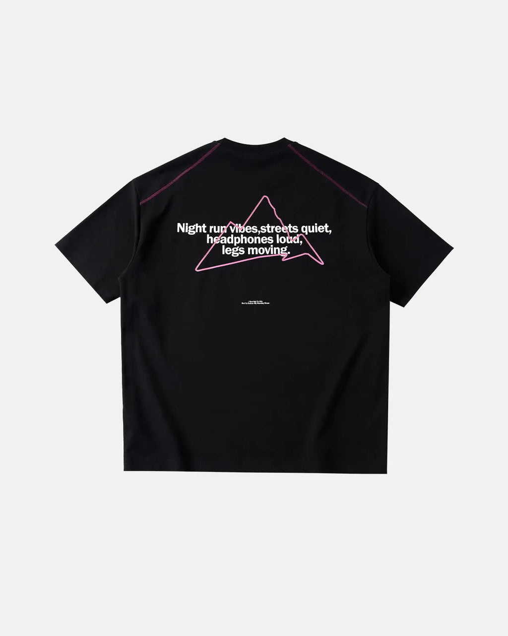 Inflation Streetwear glow-in-the-dark oversized T-shirt with visible stitching detail and relaxed fit, displayed on a hanger.