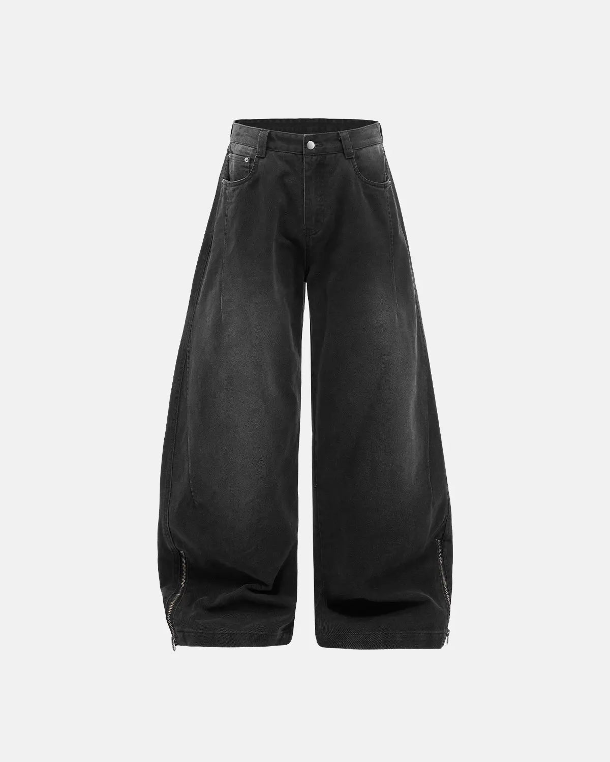 Retro acid wash baggy cargo pants by Flation Streetwear, featuring loose fit, multiple pockets, and vintage-inspired style.