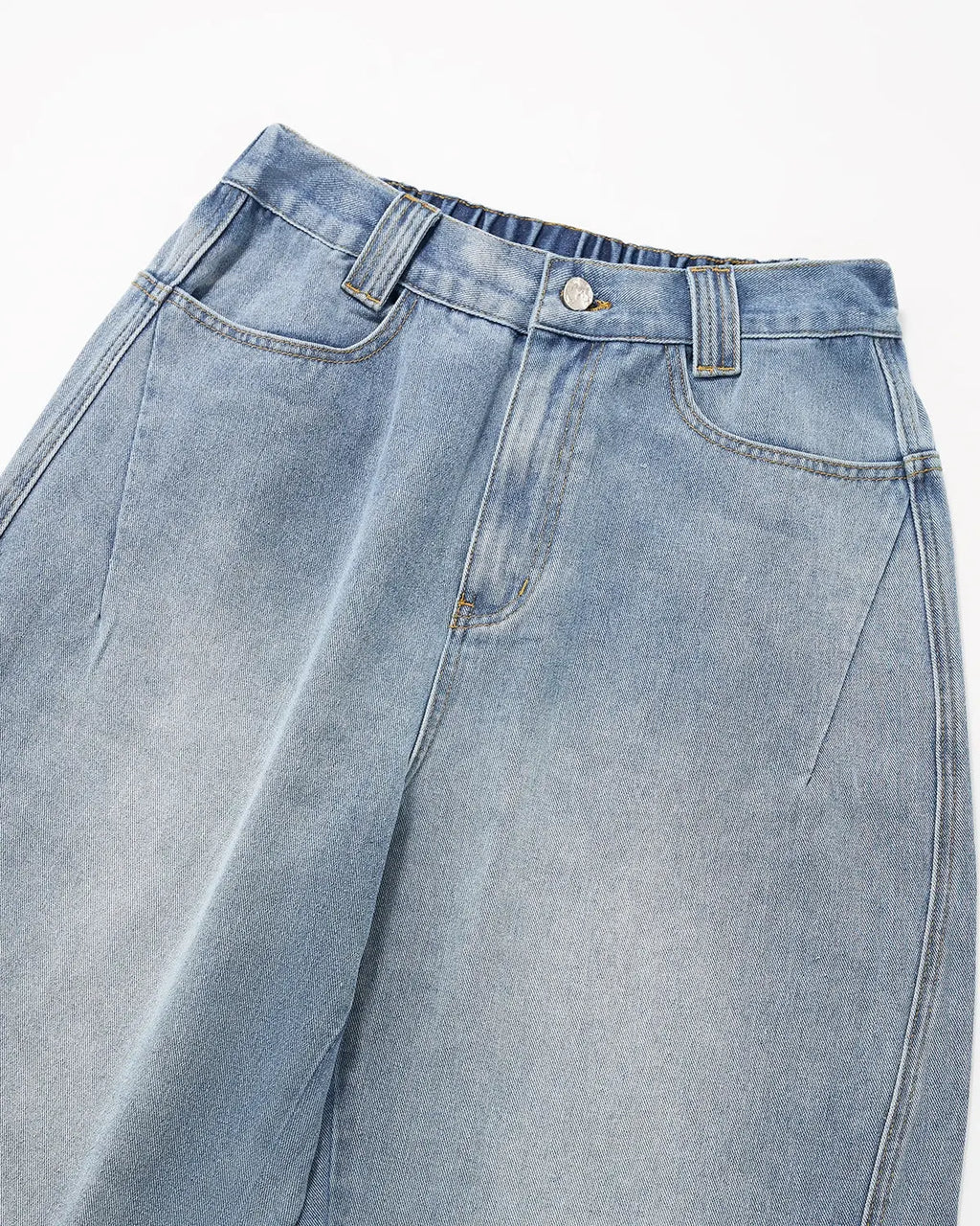 Distressed baggy cargo jeans by Flation Streetwear featuring loose fit, rugged design, and multiple cargo pockets.