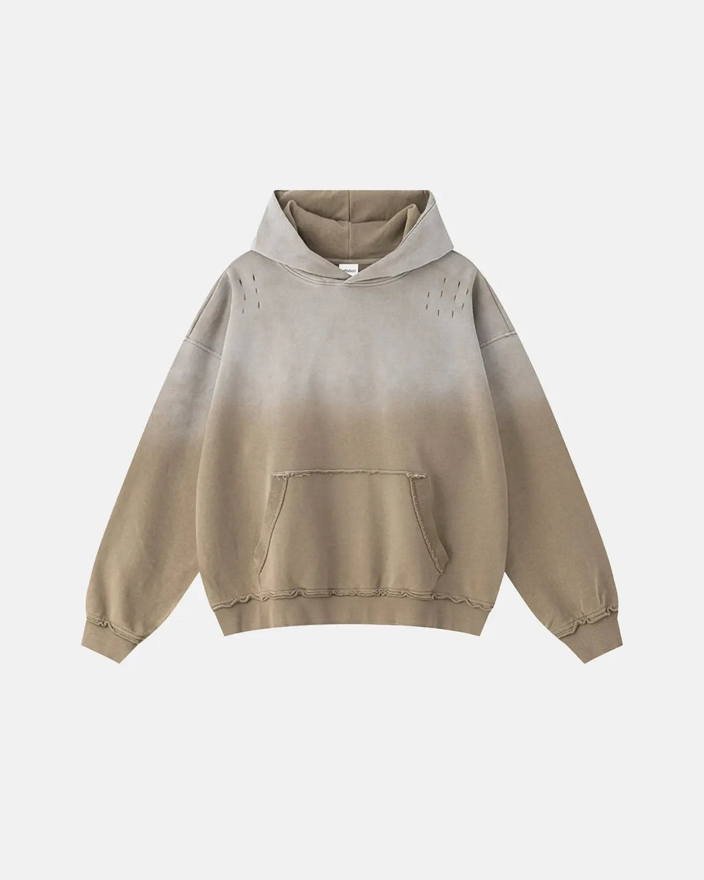 Inflation Streetwear Monkey Wash Ripped Hoodie featuring distressed fabric, casual fit, and streetwear style in a trendy design.