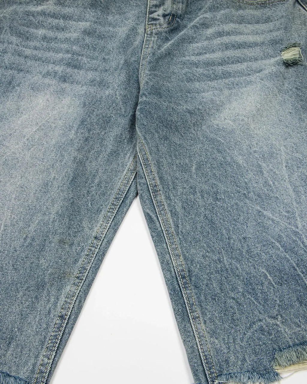 Inflation Streetwear leopard patchwork jorts, denim pants with bold leopard print and patchwork design, casual streetwear style.