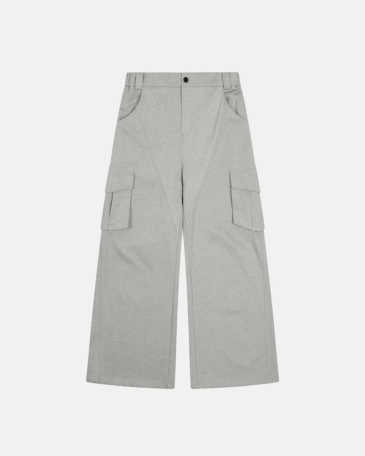 Inflation Streetwear structured wide leg cargo pants with multiple pockets and a relaxed fit, showcasing the stylish design.