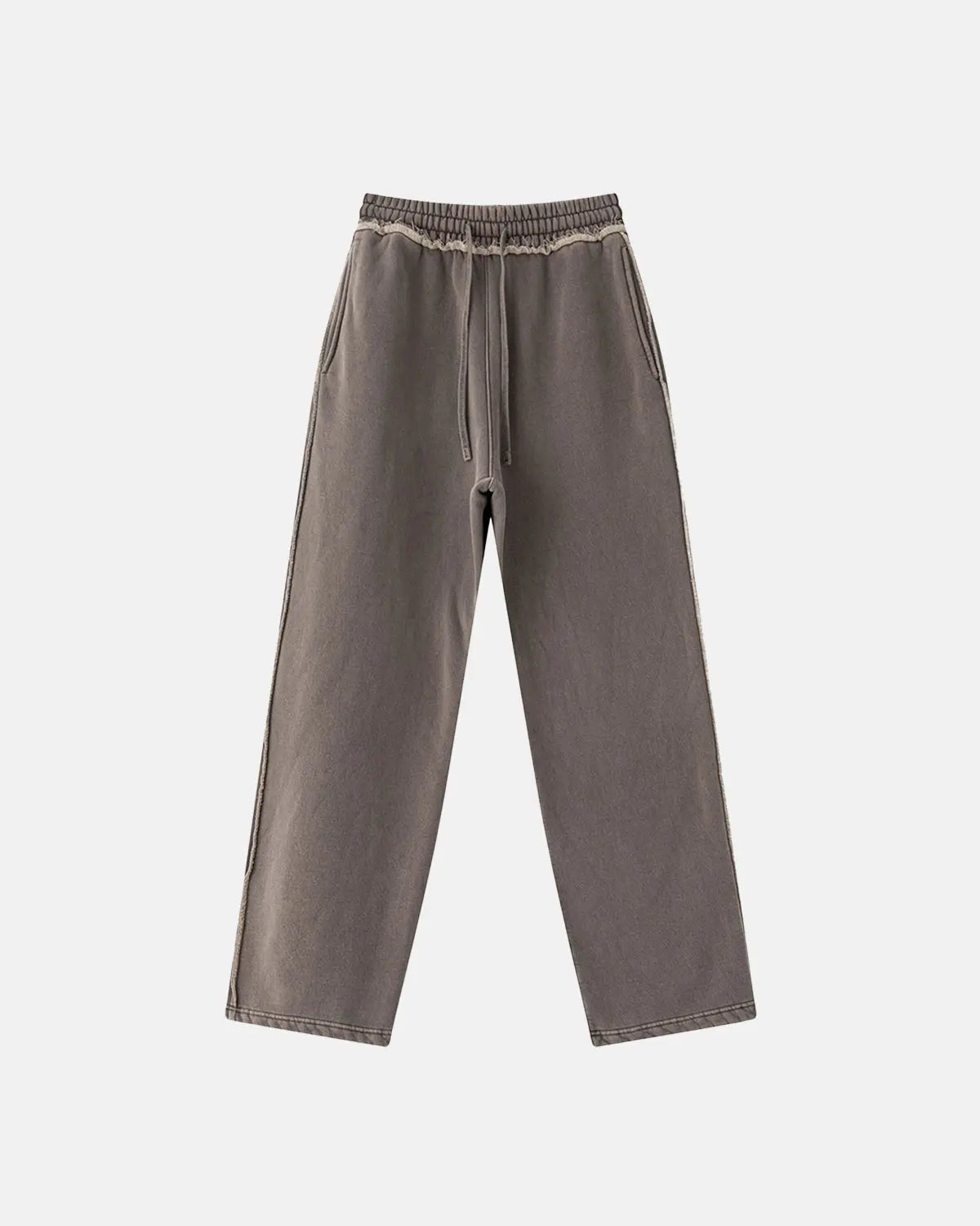 Flation Wash Patchwork straight-leg sweatpants, casual streetwear pants with patchwork design and relaxed fit.