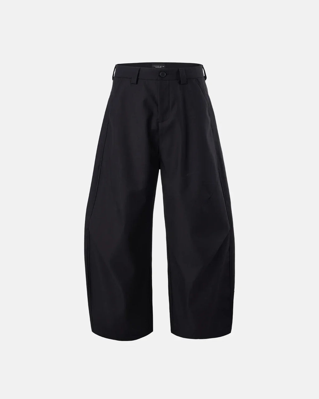 Flation Pleated Barrel Tailored Pants in neutral fabric, featuring a high waist, pleats, and a tapered leg for streetwear style.
