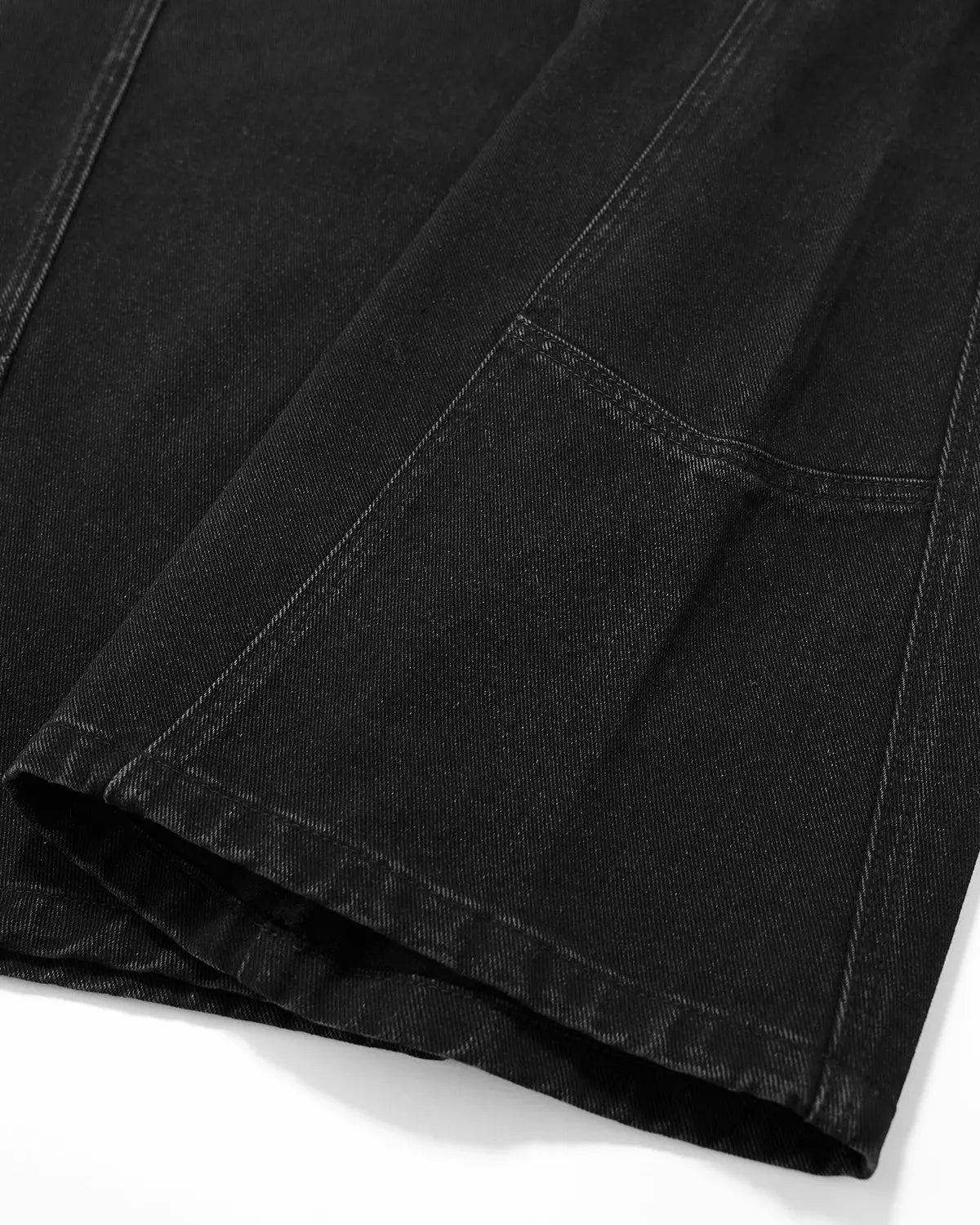Acid Washed Black Barrel Jeans by Flation featuring distressed denim, relaxed fit, and vintage streetwear style.