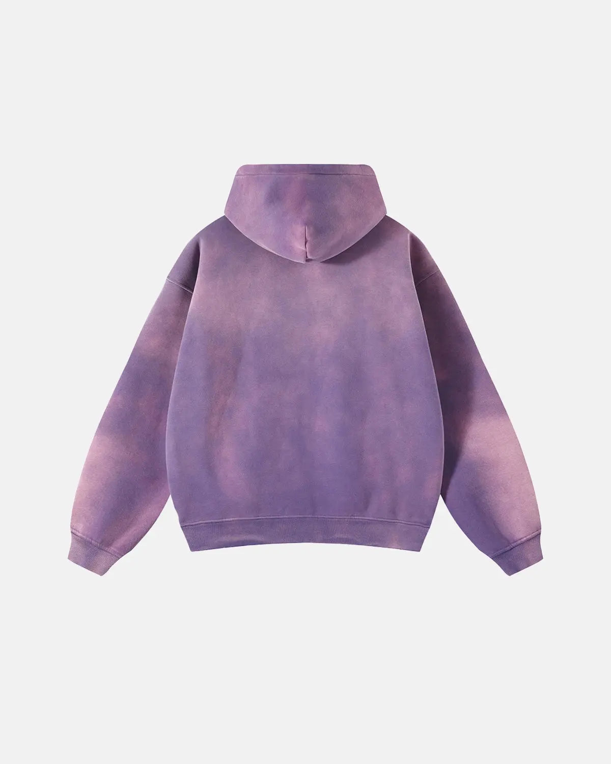 Acid washed zip-up hoodie by Flation Streetwear featuring a relaxed fit and faded, vintage-style fabric.
