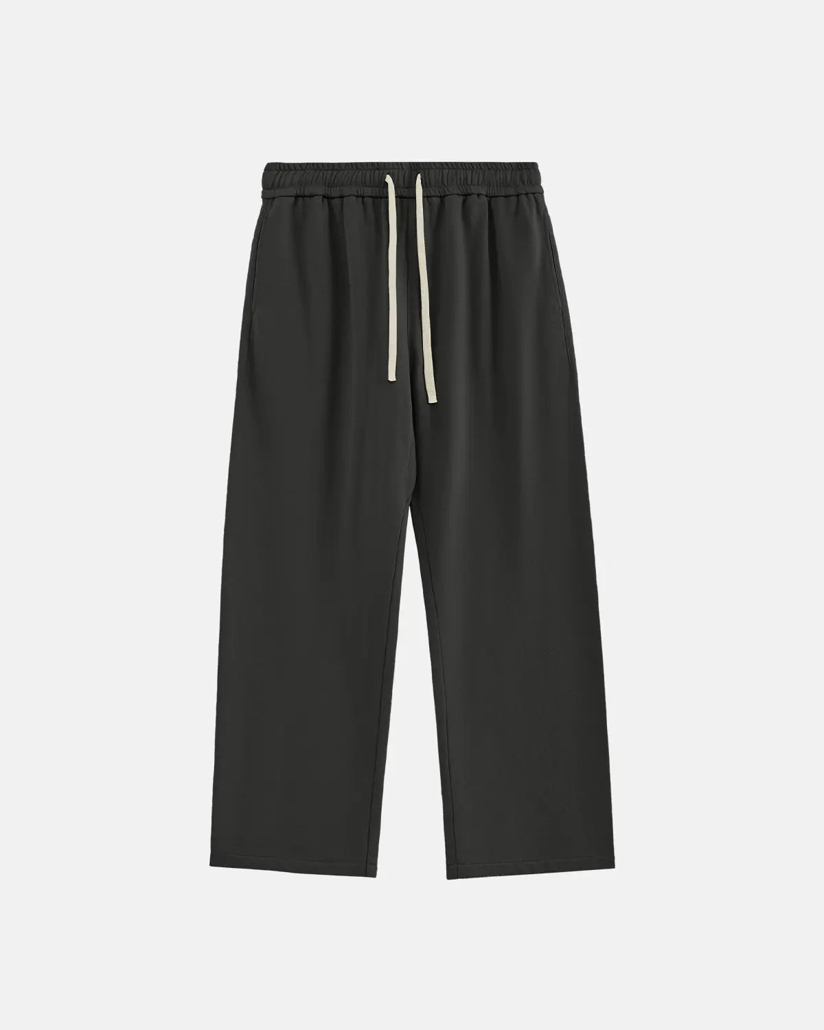 Heavyweight straight-leg sweatpants from INFLATION streetwear collection, showing the relaxed fit and soft fabric texture.