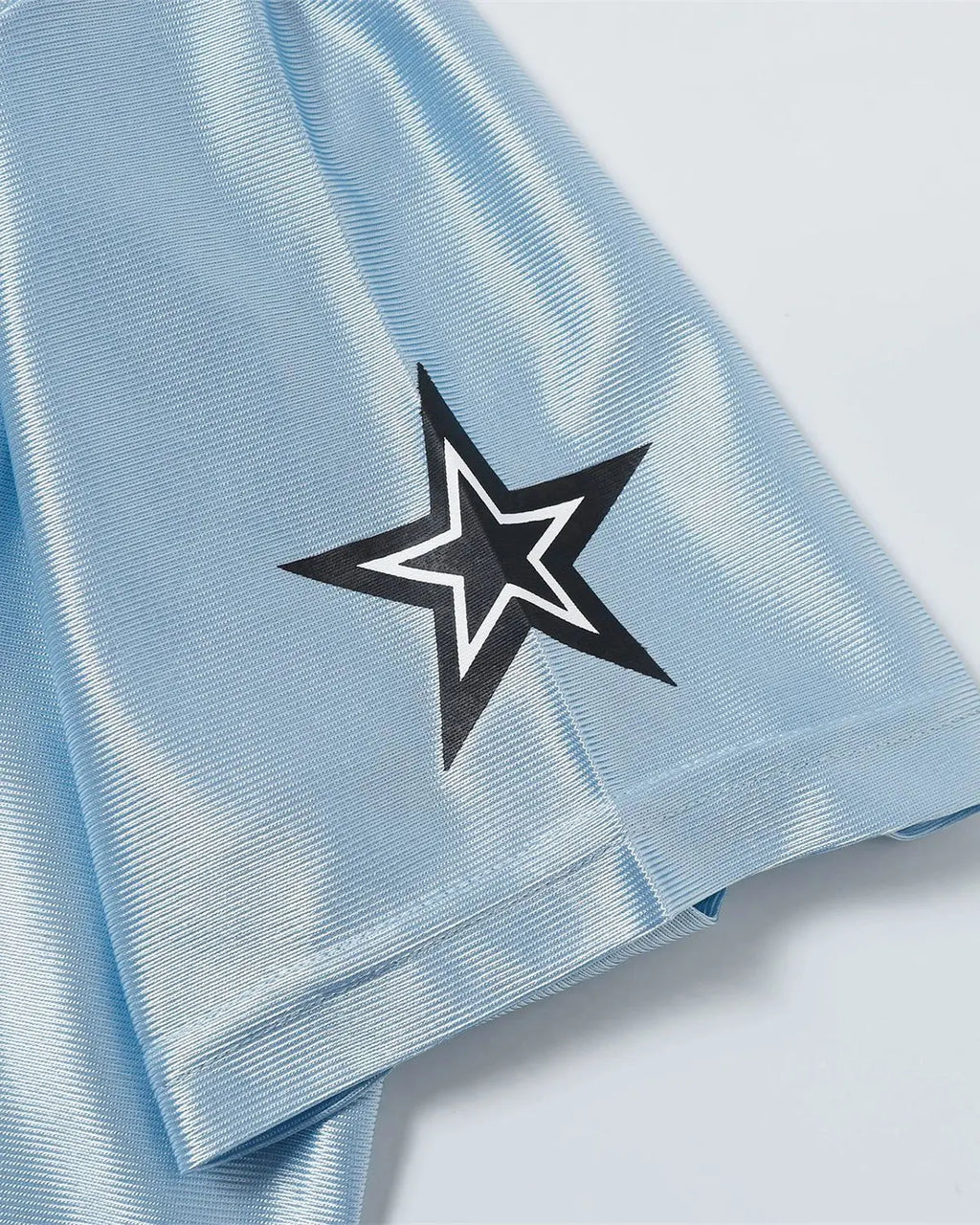 Oversized Flation Mesh Patchwork Jersey featuring mixed fabric patches and a relaxed streetwear fit.