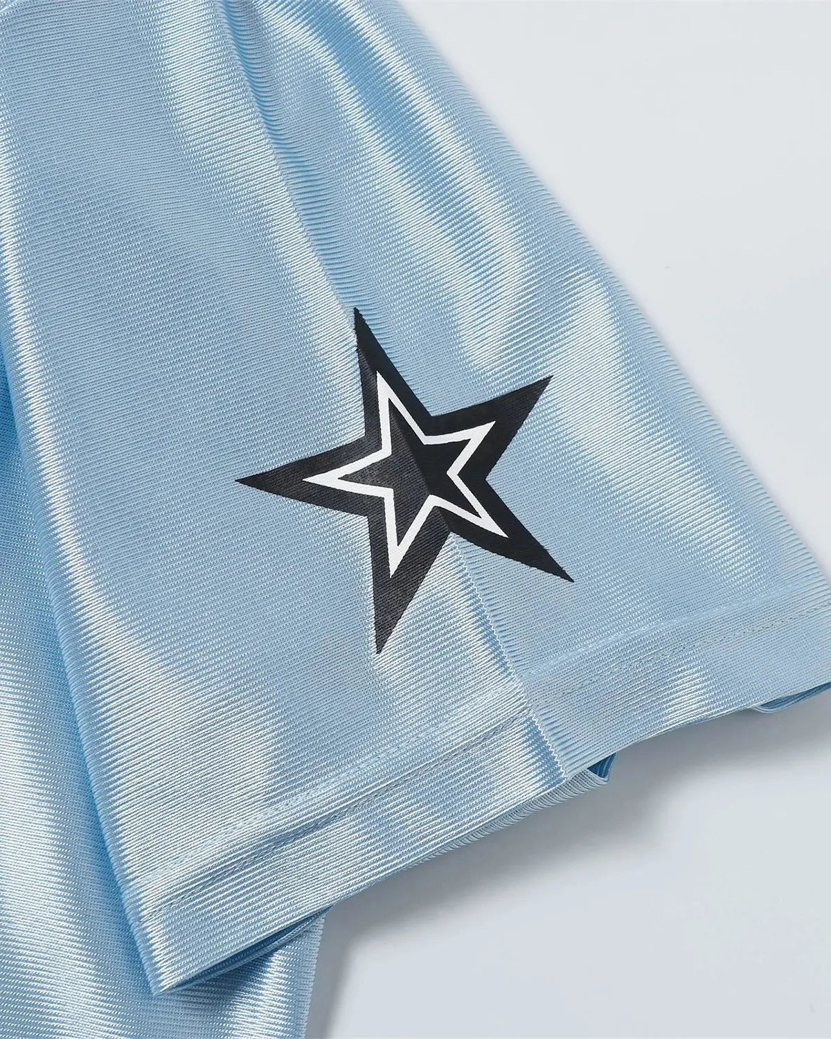 Oversized Flation Mesh Patchwork Jersey featuring mixed fabric patches and a relaxed streetwear fit.