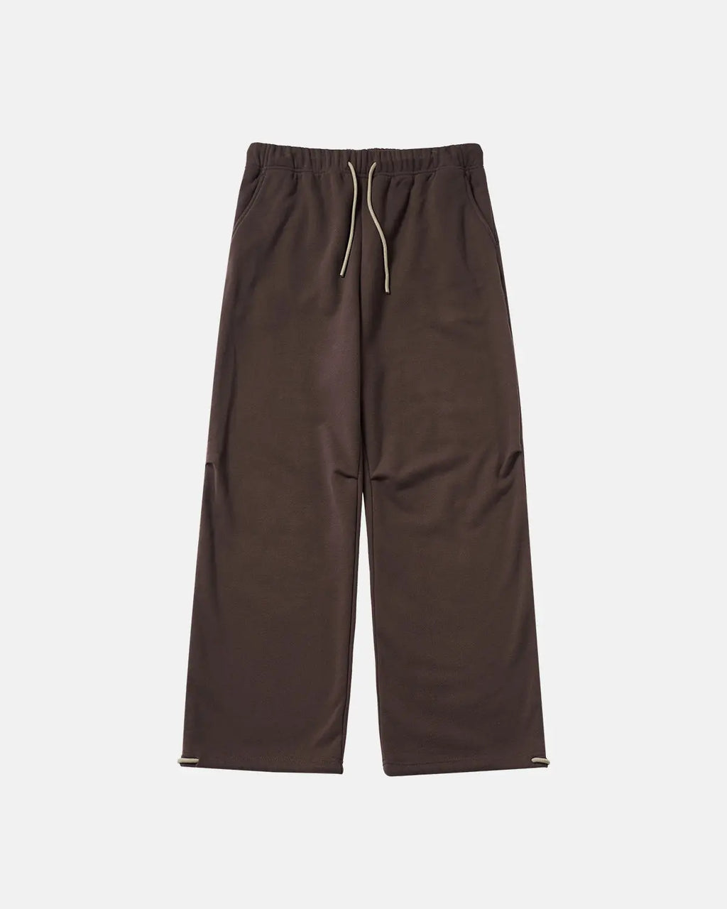 INFLATION Premium straight leg sweatpant in soft fabric, shown in black with comfortable fit and elastic waistband.