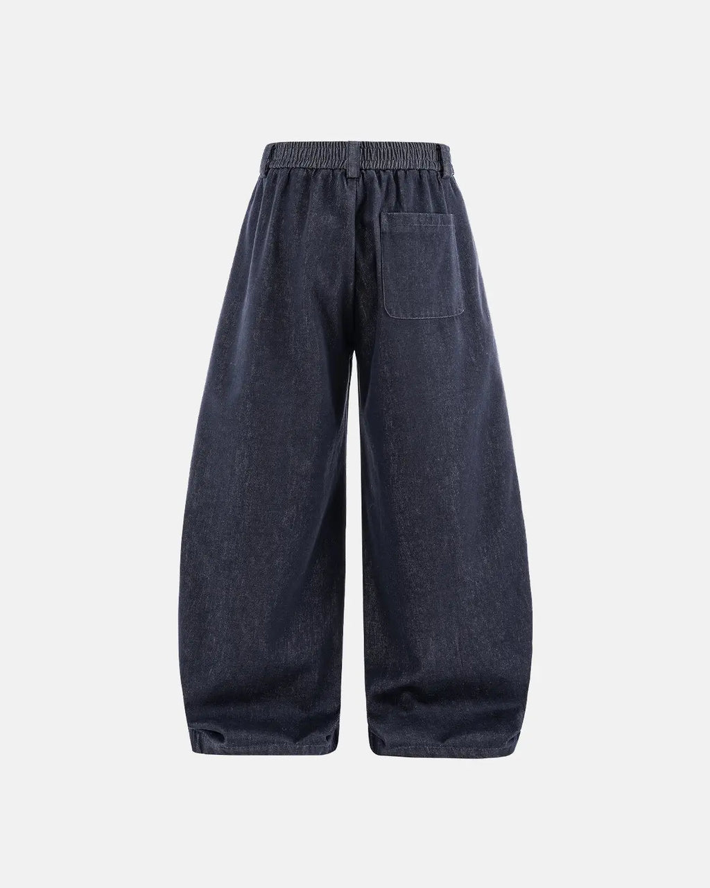 Raw silky denim jeans with belt by Flation Streetwear, showing a close-up of the dark wash denim and stylish belt detail.