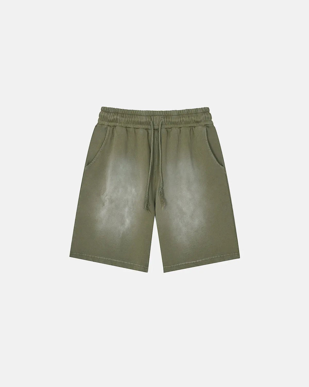Inflation Monkey Washed Sweat Shorts showing the relaxed fit and washed fabric, casual streetwear pants for comfortable style.