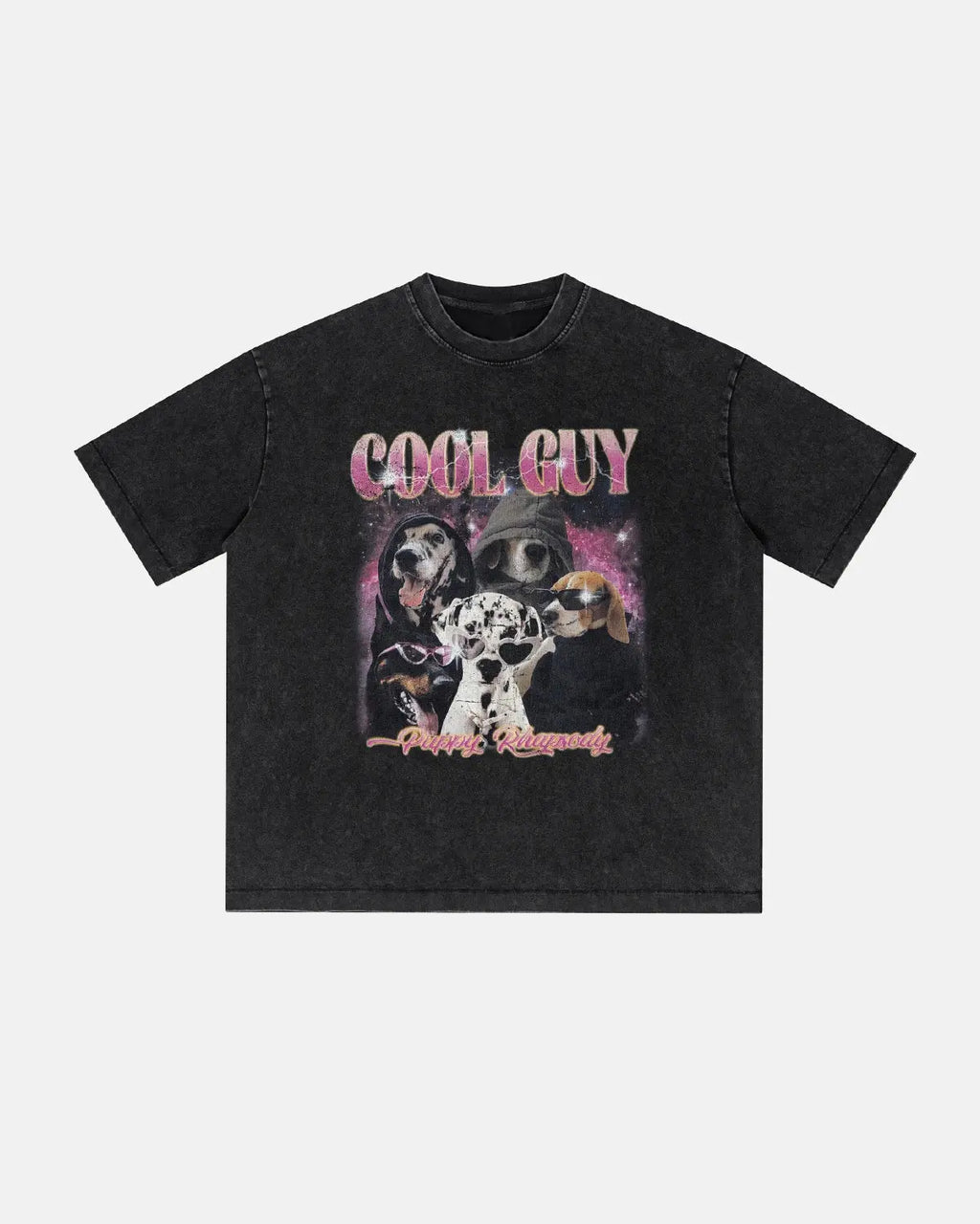 Graphic Washed T-Shirt by INFLATION featuring a bold streetwear design on soft, faded fabric with a casual fit.