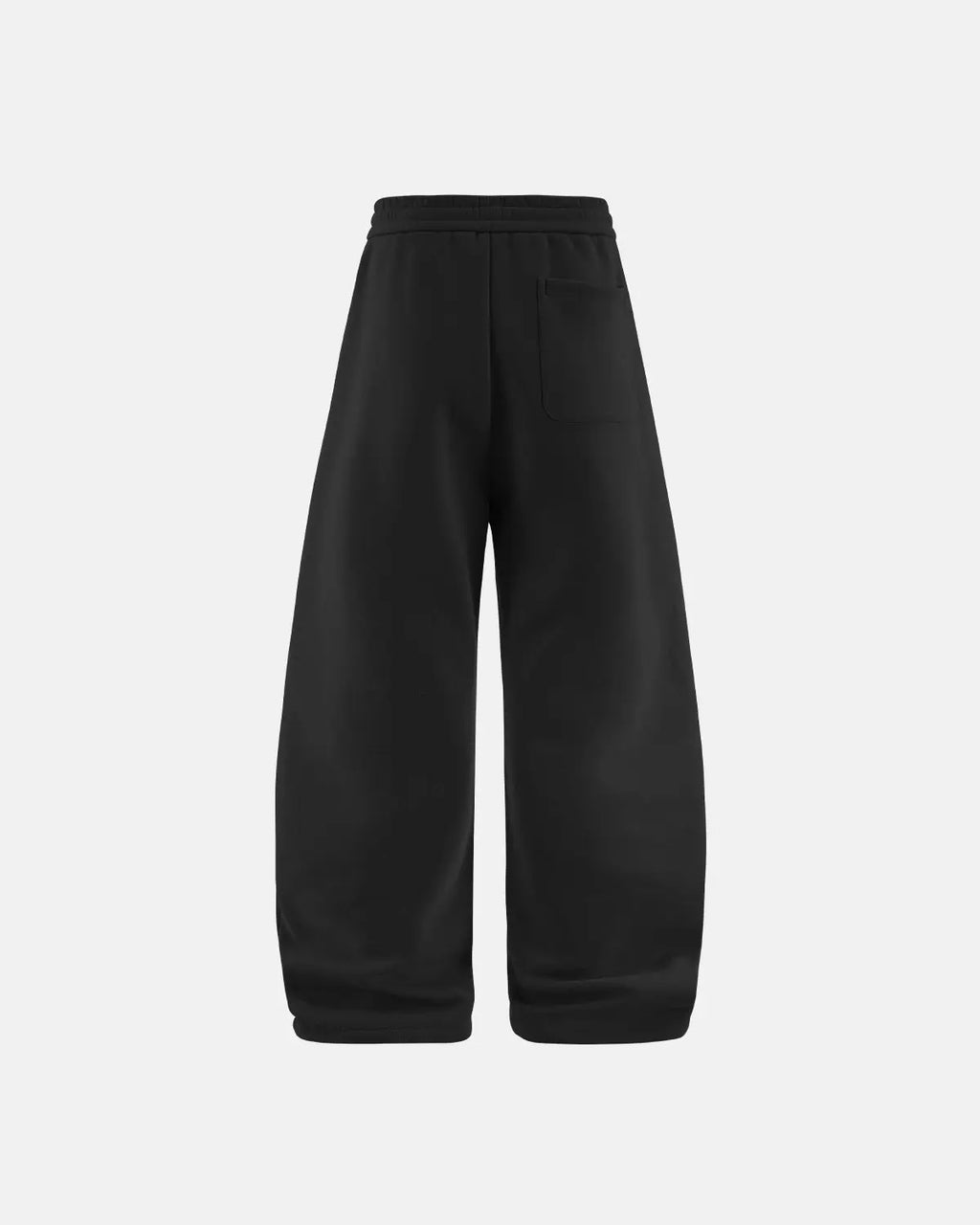 Solid color fleece barrel sweatpant by INFLATION, featuring a relaxed fit and comfortable waistband, ideal for casual streetwear style.