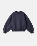 Inflation Batwing Sleeve Fleece Crewneck Sweatshirt in soft fabric, featuring oversized batwing sleeves and a cozy fit.