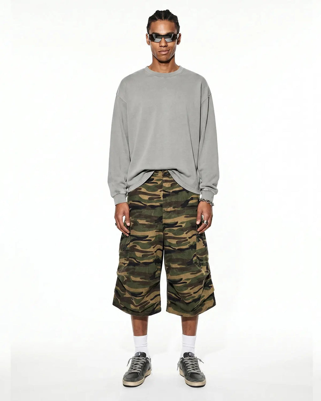 Distressed washed long sleeve tee by Flation Streetwear featuring a relaxed fit and vintage-inspired design.