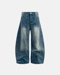 Flation Super Barrel Baggy Jeans, stylish streetwear pants with a relaxed fit and trendy silhouette, shown in a high-quality image.