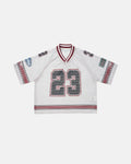Flation 23 Jersey Mesh Print Tee featuring a lightweight, breathable mesh fabric with bold printed design on the front.