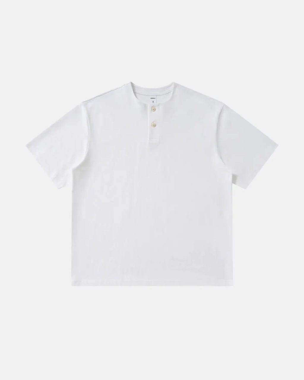 Old Money Henley Collar T-Shirt by INFLATION, featuring a classic design with a henley neckline and casual streetwear style.