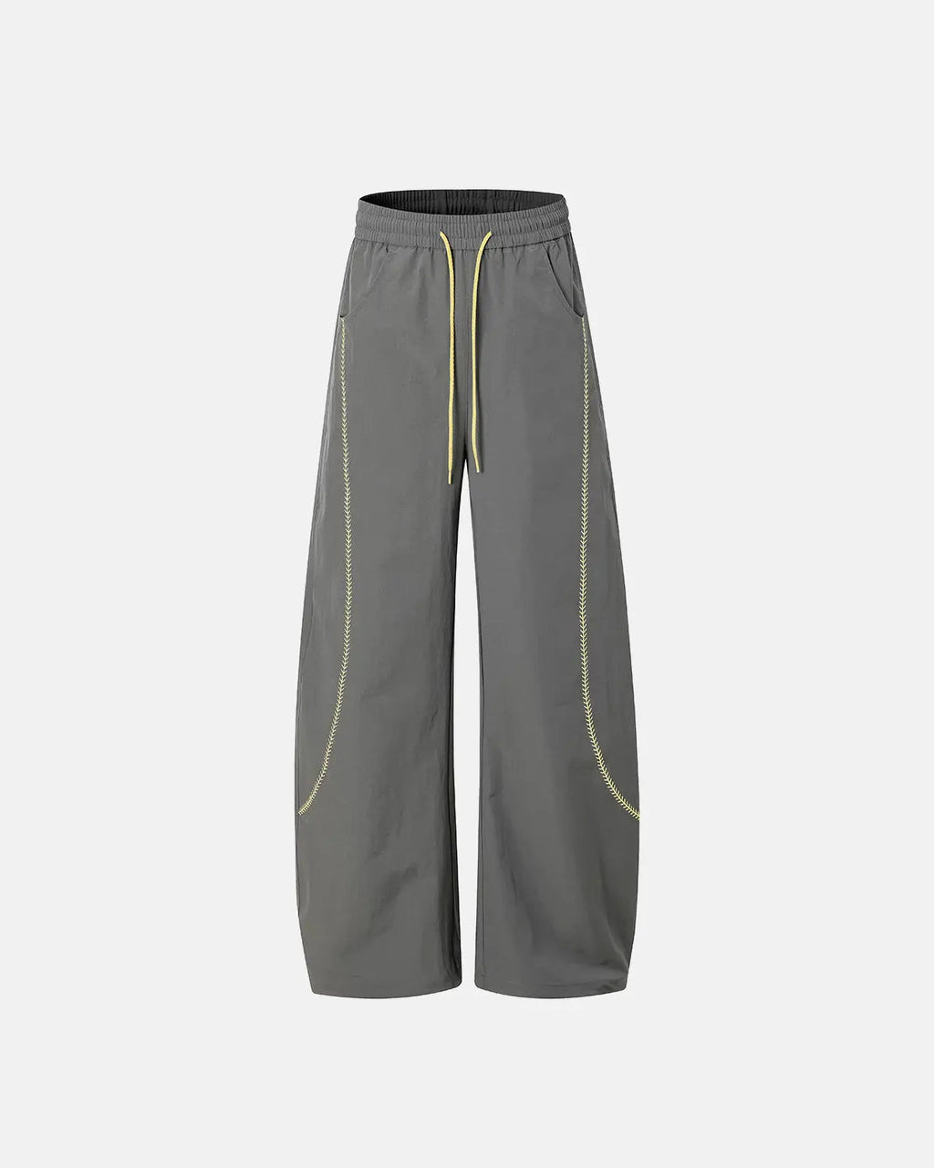 Black AirFlow Contrast Embroidered Track Pants by INFLATION with visible embroidery and sleek sporty design.