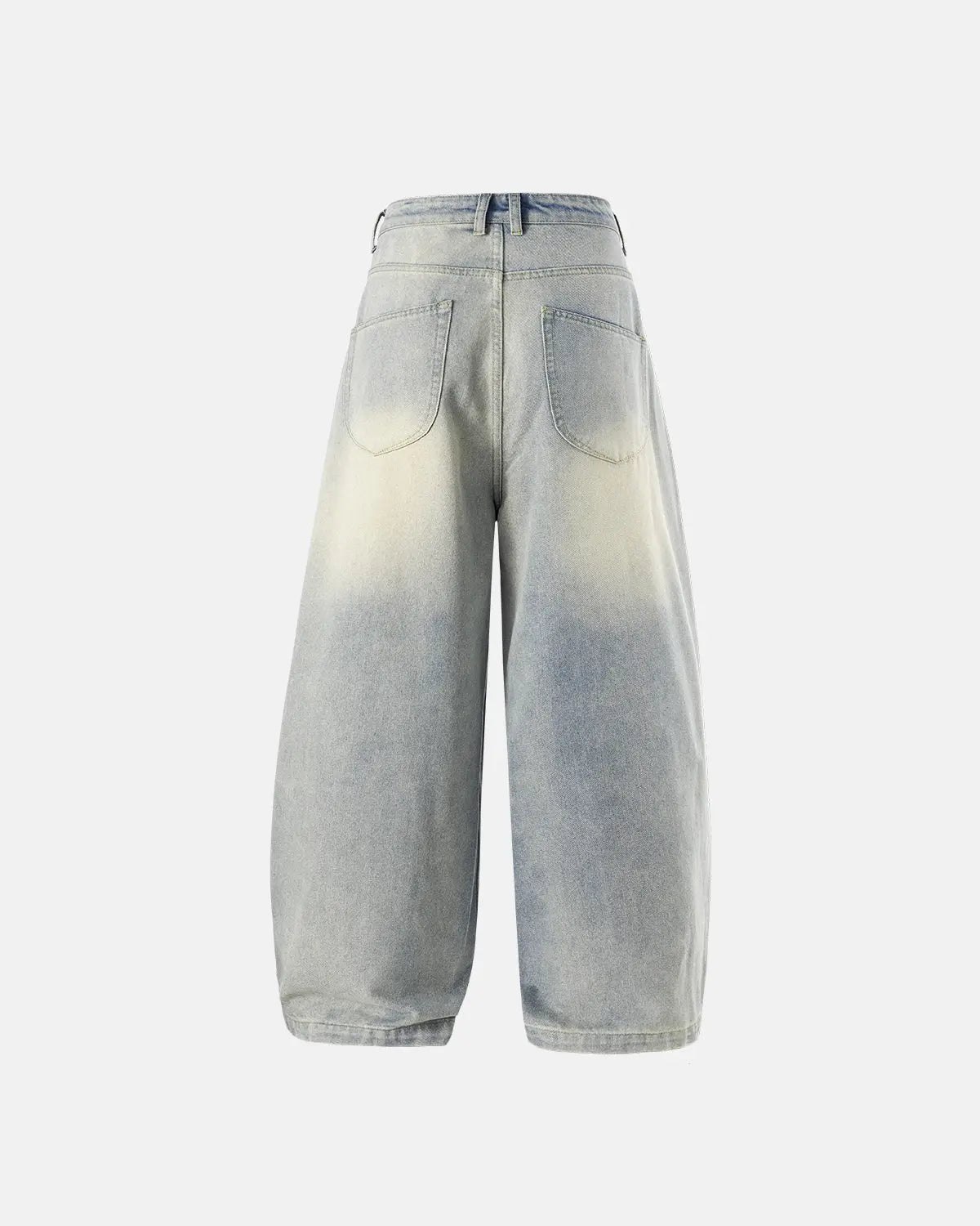 Acid washed super baggy jeans by INFLATION Streetwear, featuring a relaxed fit and distressed denim style.