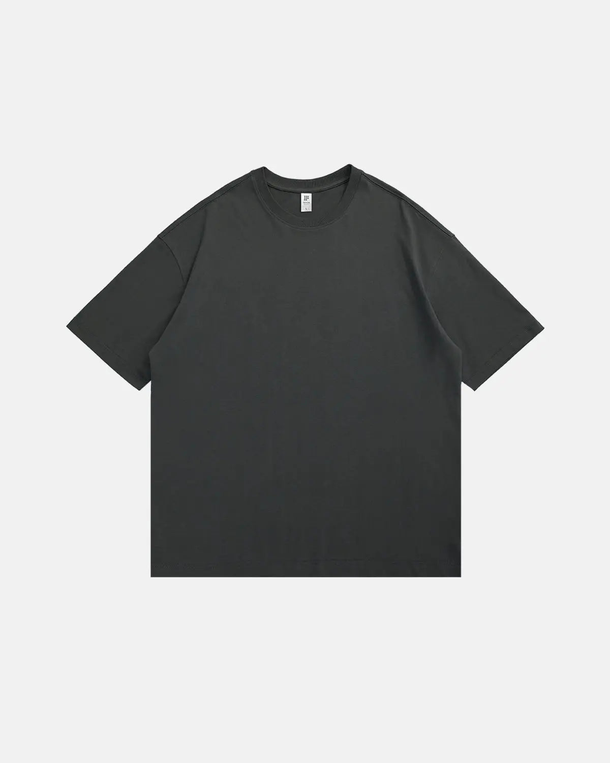 InflationUS heavyweight oversized cotton T-shirt in black, featuring a relaxed fit and streetwear style.