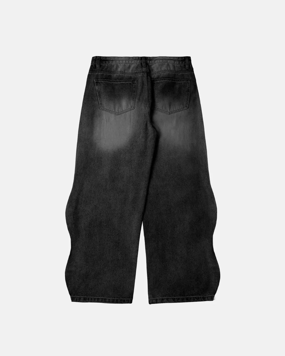 InflationUS Wave Washed Baggy Jeans, relaxed-fit denim pants with a washed finish and loose style, shown in a natural pose.