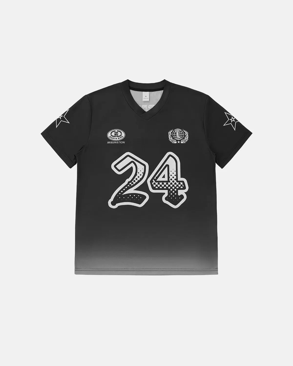Inflation Streetwear Gradient Number Graphic Jersey Tee featuring bold, colorful number design on a casual jersey shirt.