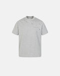 Dove embroidered mock neck T-shirt by INFLATION featuring detailed dove embroidery on a black mock neck shirt.