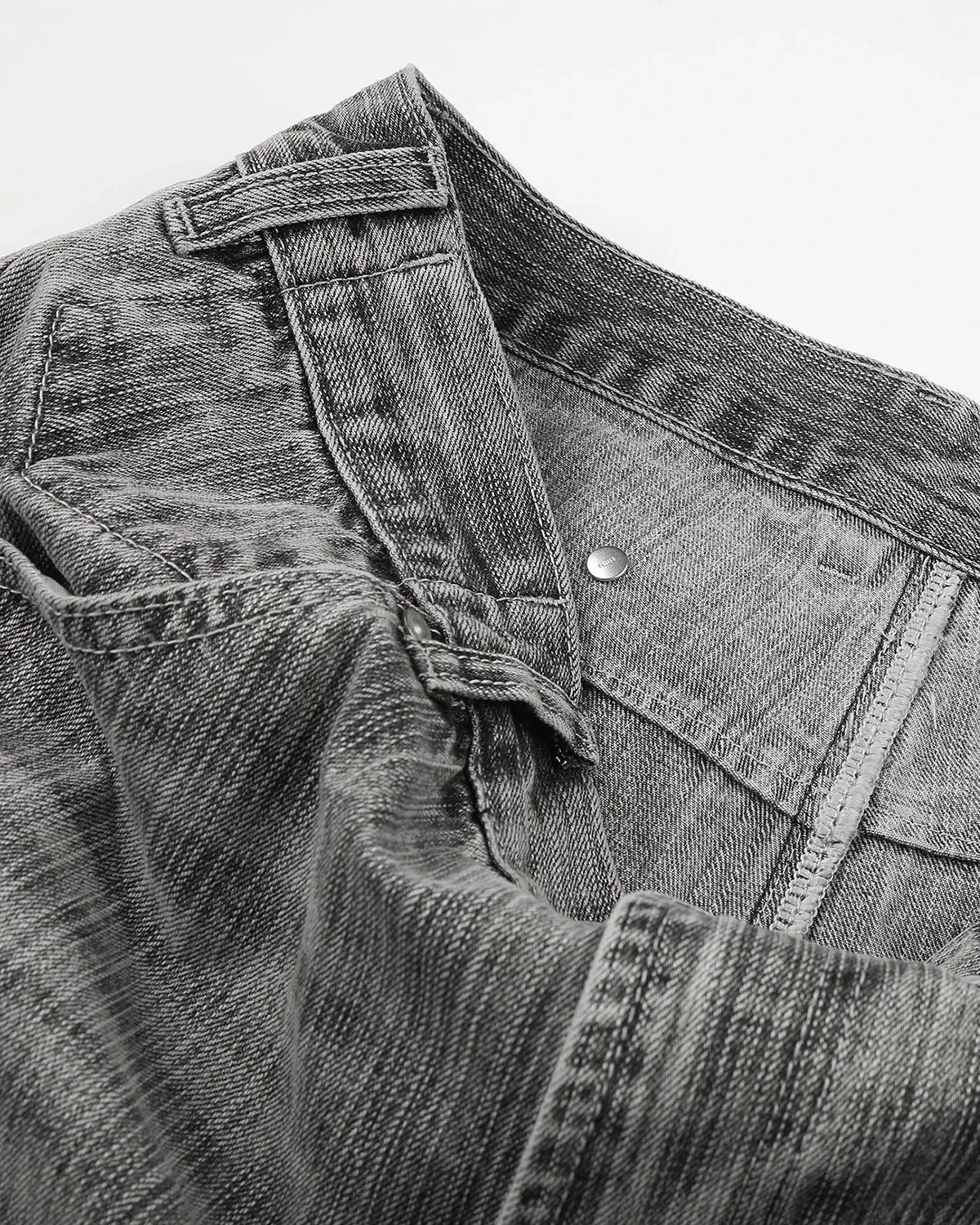 Inflation Streetwear bamboo weave barrel jeans, stylish pants with a unique bamboo patterned fabric and relaxed fit.