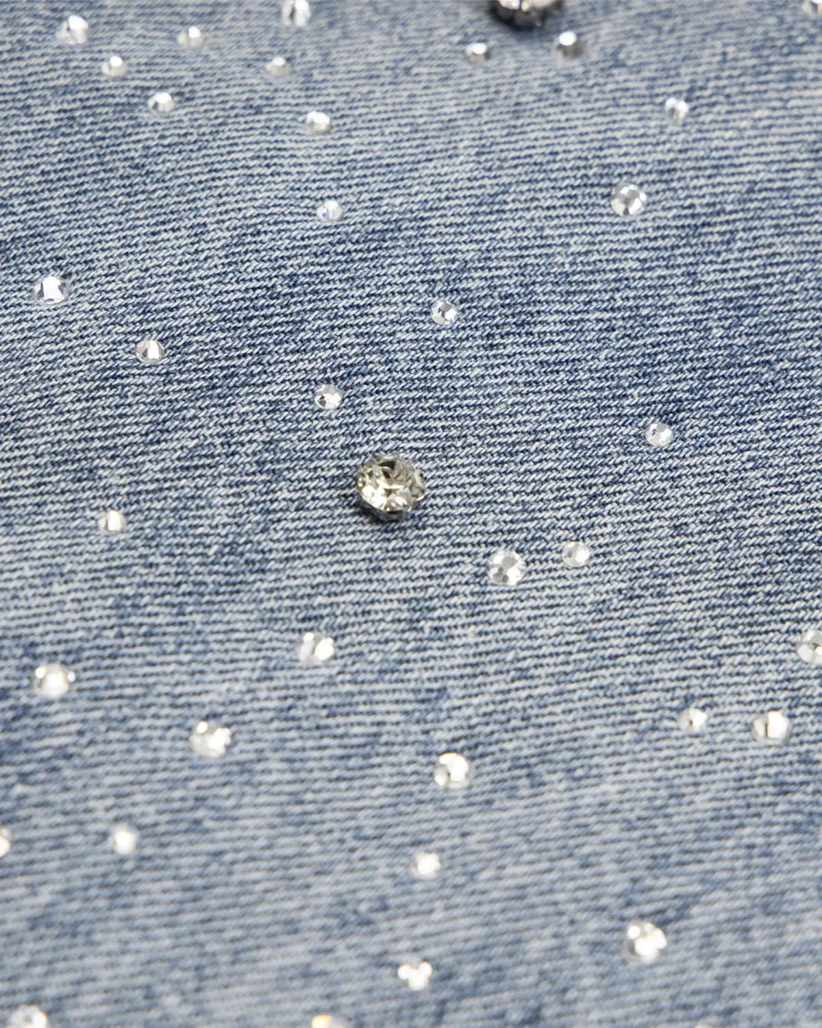 Flation studded rhinestone baggy jeans featuring rhinestone embellishments and a relaxed streetwear style.