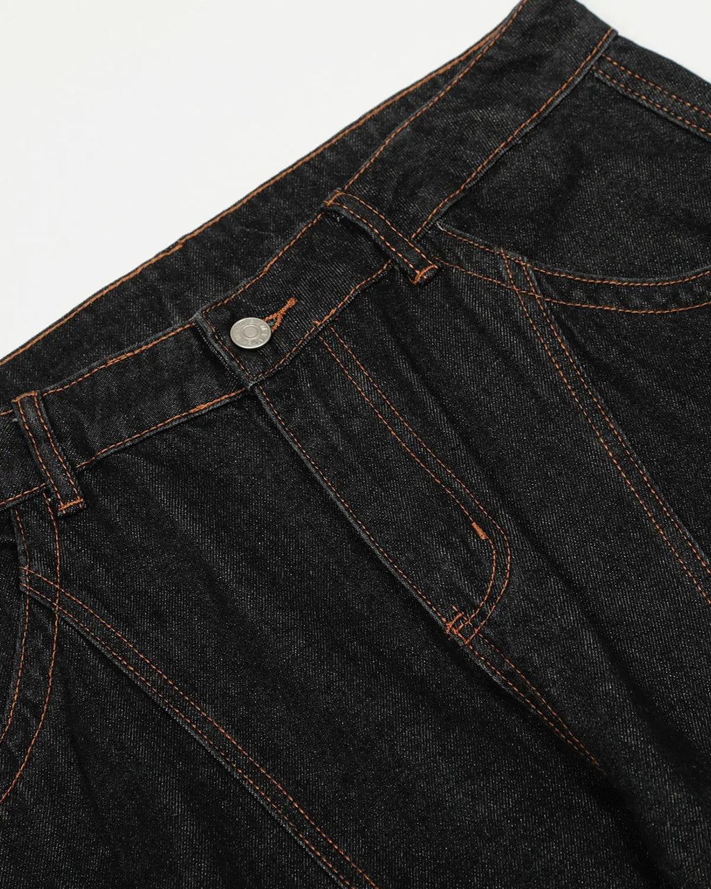 Black Super Barrel Jeans by FlationStreetwear, casual pants with a relaxed fit, featuring a stylish barrel leg design.