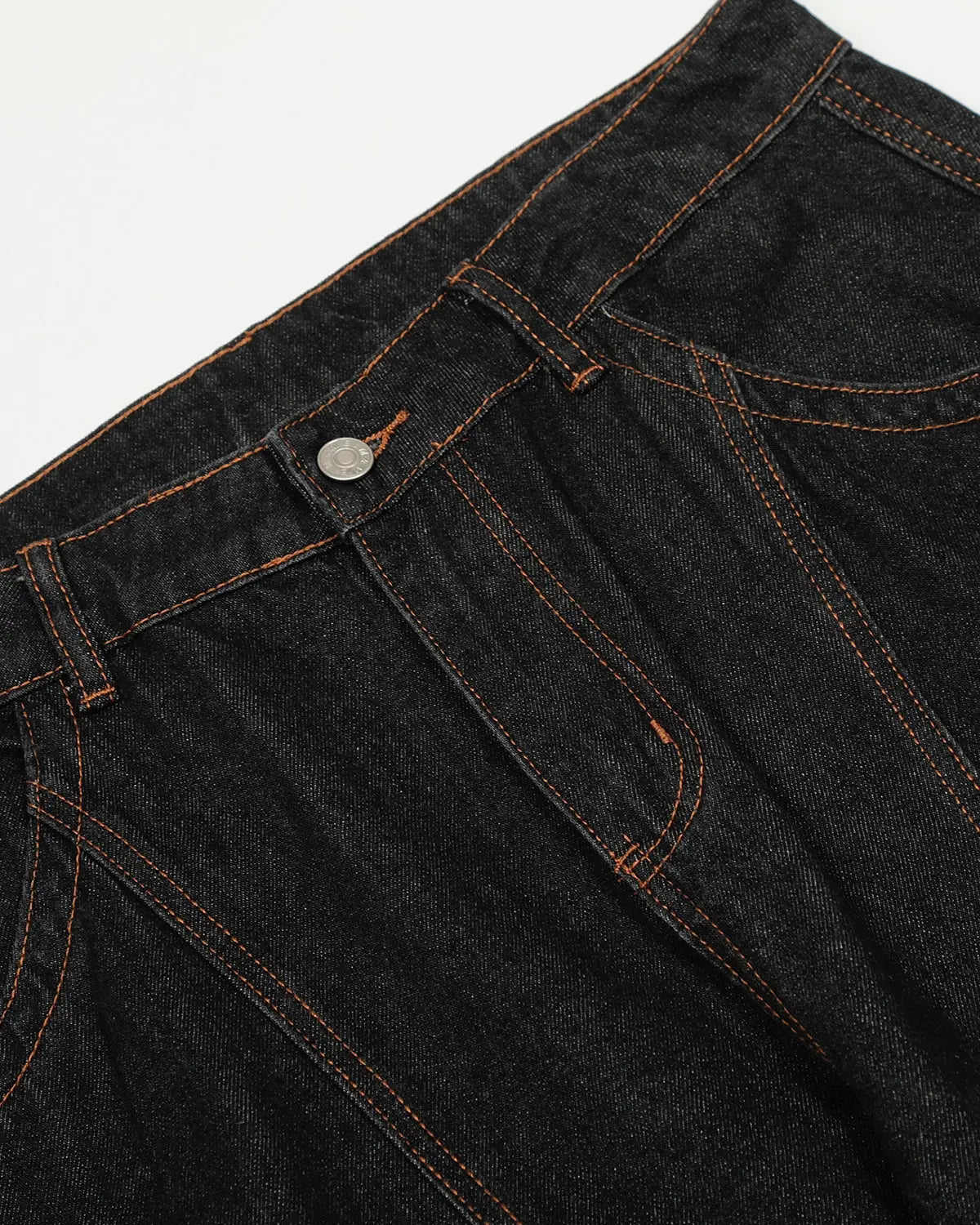 Black Super Barrel Jeans by FlationStreetwear, casual pants with a relaxed fit, featuring a stylish barrel leg design.