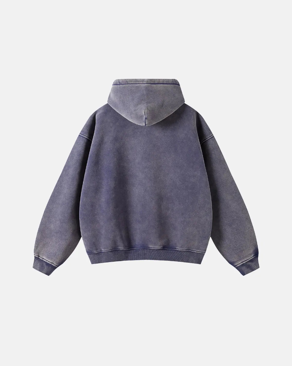Inflation Streetwear 23 Washed Zip Up Hoodie in light blue with front pockets and a drawstring hood, casual streetwear look.
