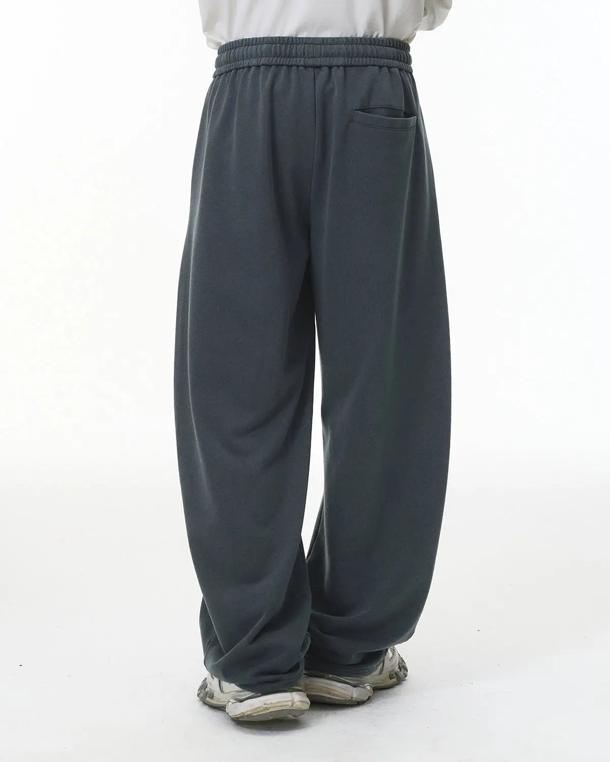 Inflation Streetwear Garment Wash French Terry Straight-leg Sweatpant in neutral color, featuring a relaxed fit and casual style.