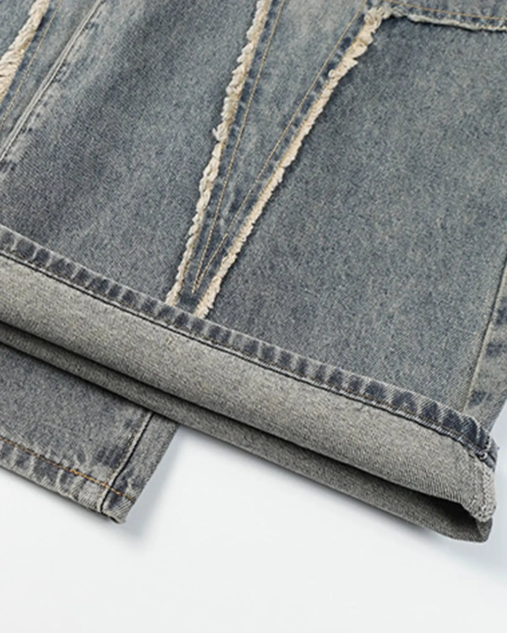 Star patched baggy jeans by Flation Streetwear featuring distressed denim with star patches and a relaxed fit.