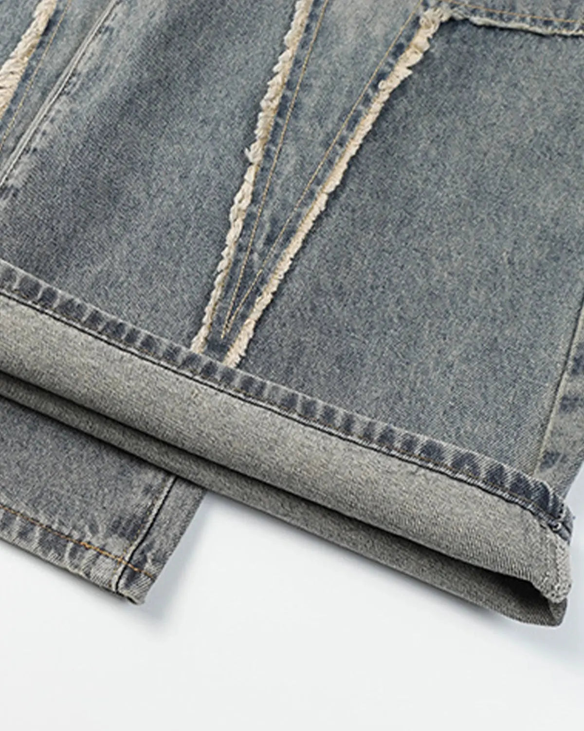 Star patched baggy jeans by Flation Streetwear featuring distressed denim with star patches and a relaxed fit.