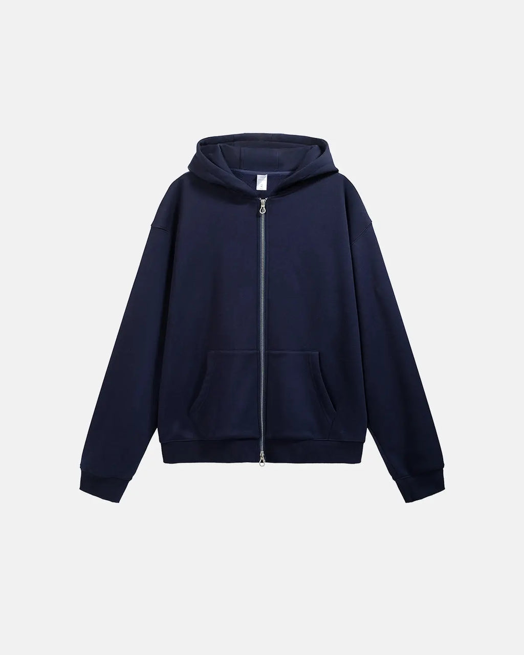 Inflation Streetwear fleece zip-up oversized hoodie with a relaxed fit, soft fleece fabric, and a front zipper design.