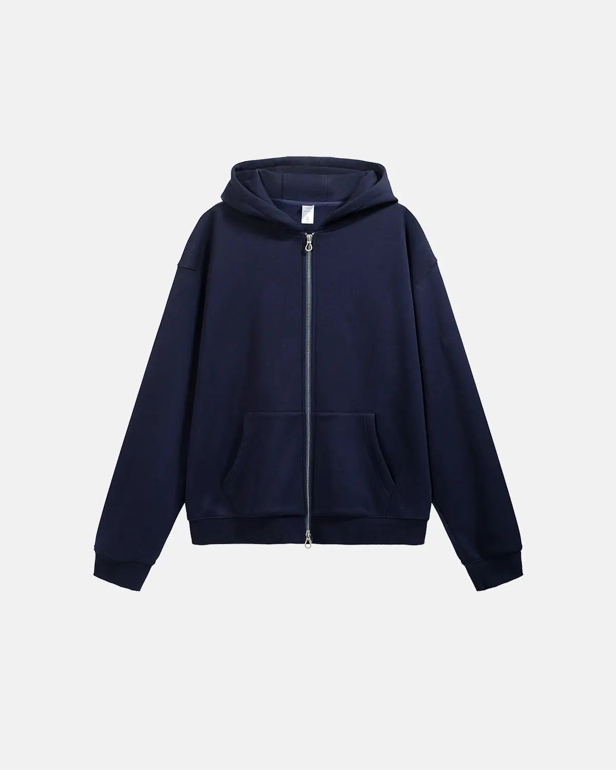 Inflation Streetwear fleece zip-up oversized hoodie with a relaxed fit, soft fleece fabric, and a front zipper design.