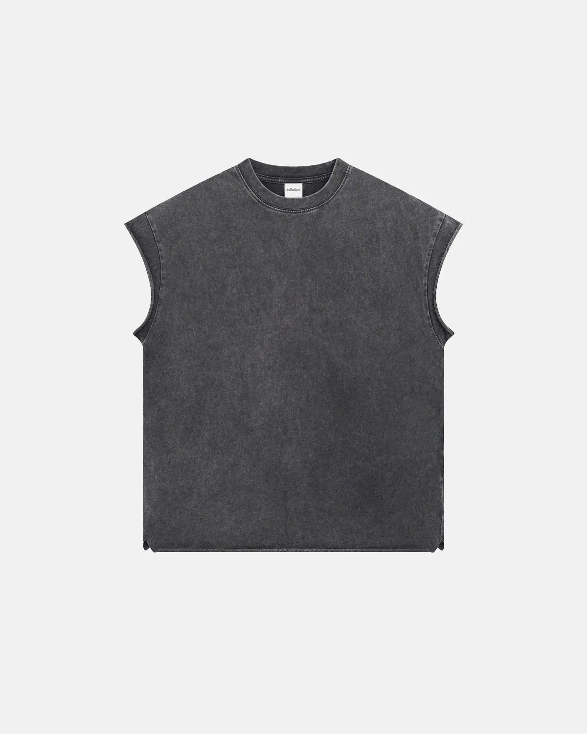 Distressed wash tank top by INFLATION, featuring a casual sleeveless design with a worn, vintage look.