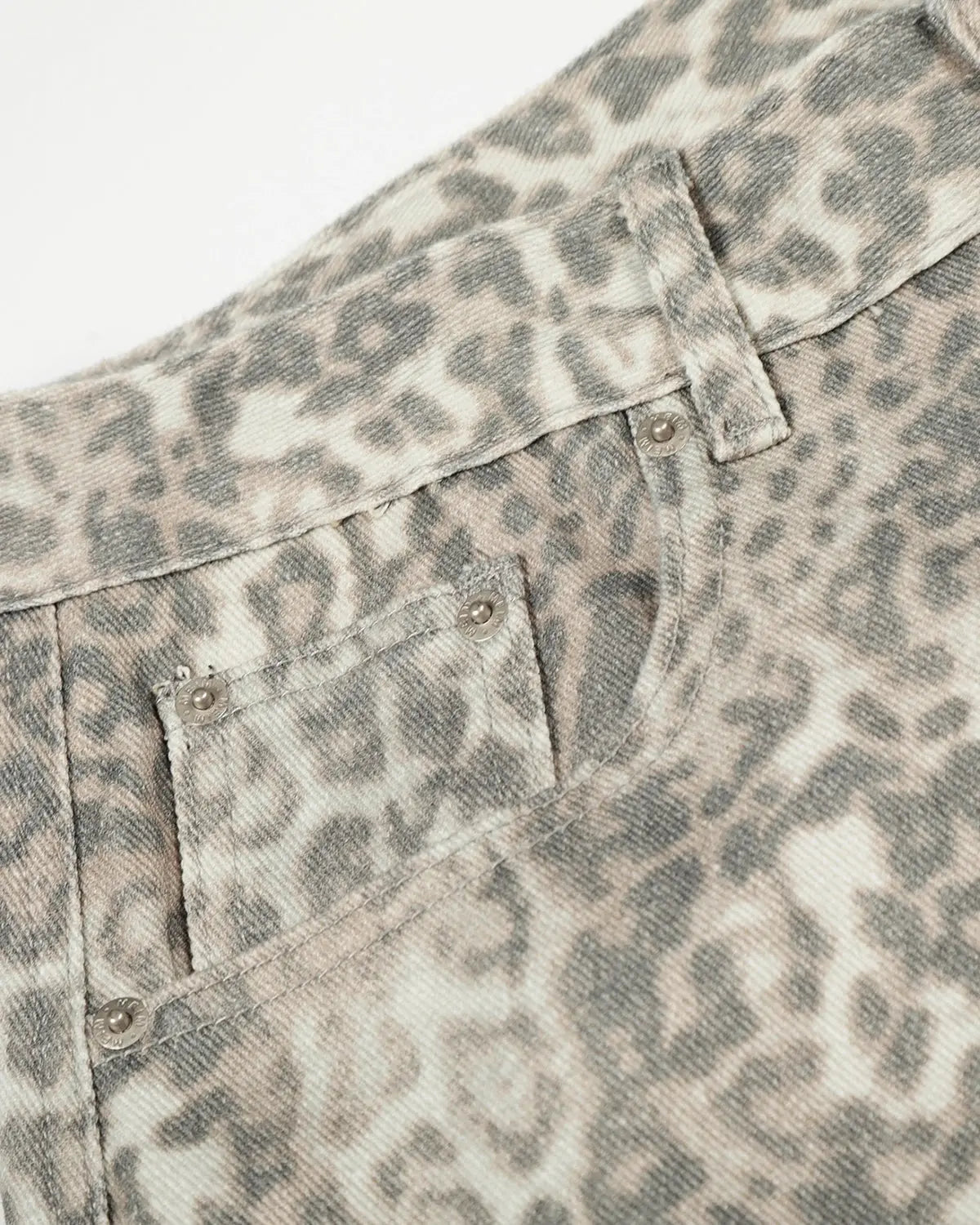 Leopard pattern cargo barrel pants from INFLATION streetwear with a relaxed fit and stylish design.