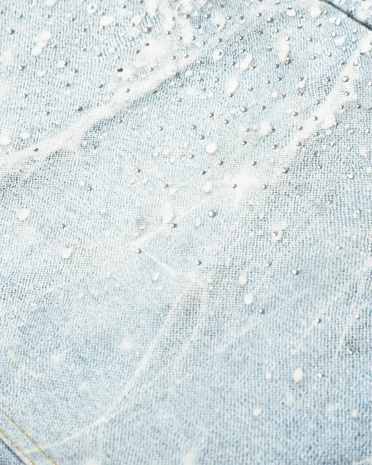 Rhinestone lightning design baggy barrel jeans by INFLATION featuring streetwear style and trendy relaxed fit.