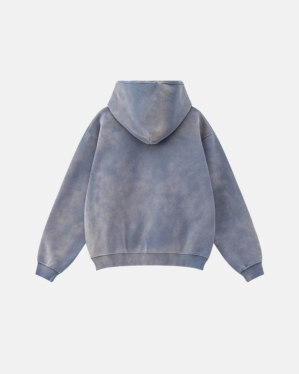 Acid washed zip-up hoodie from Flation Streetwear with a casual fit and distressed, vintage-inspired design.