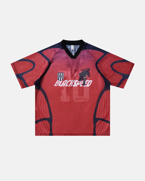 Flation athletic panel mesh jersey T-shirt featuring breathable mesh fabric and streetwear style, shown in a close-up view.