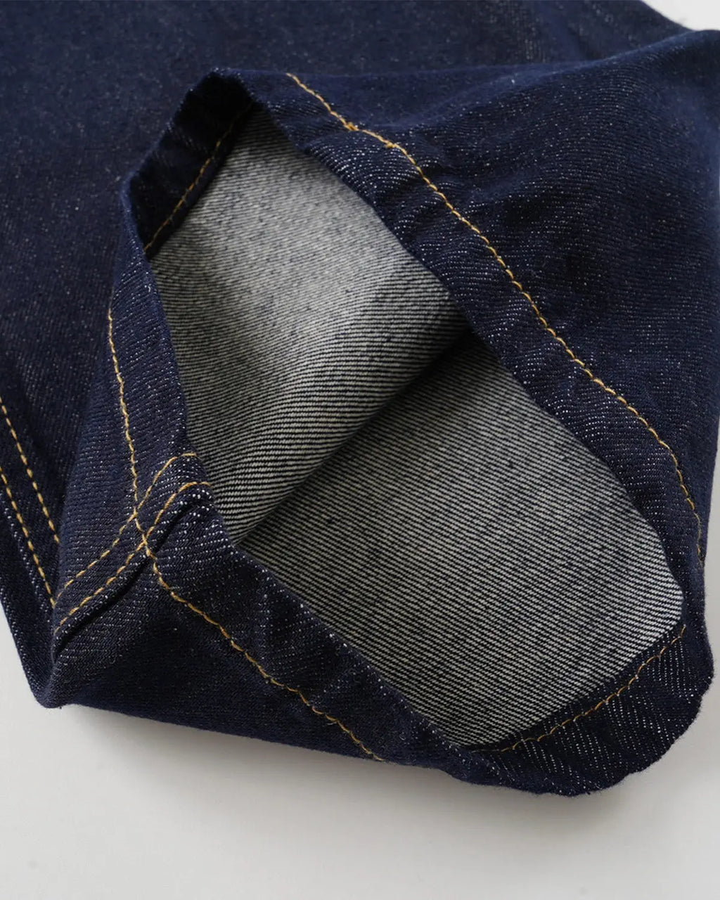 Inflation streetwear selvedge buckle baggy jeans with distressed details, relaxed fit, and adjustable buckle waist in denim fabric.