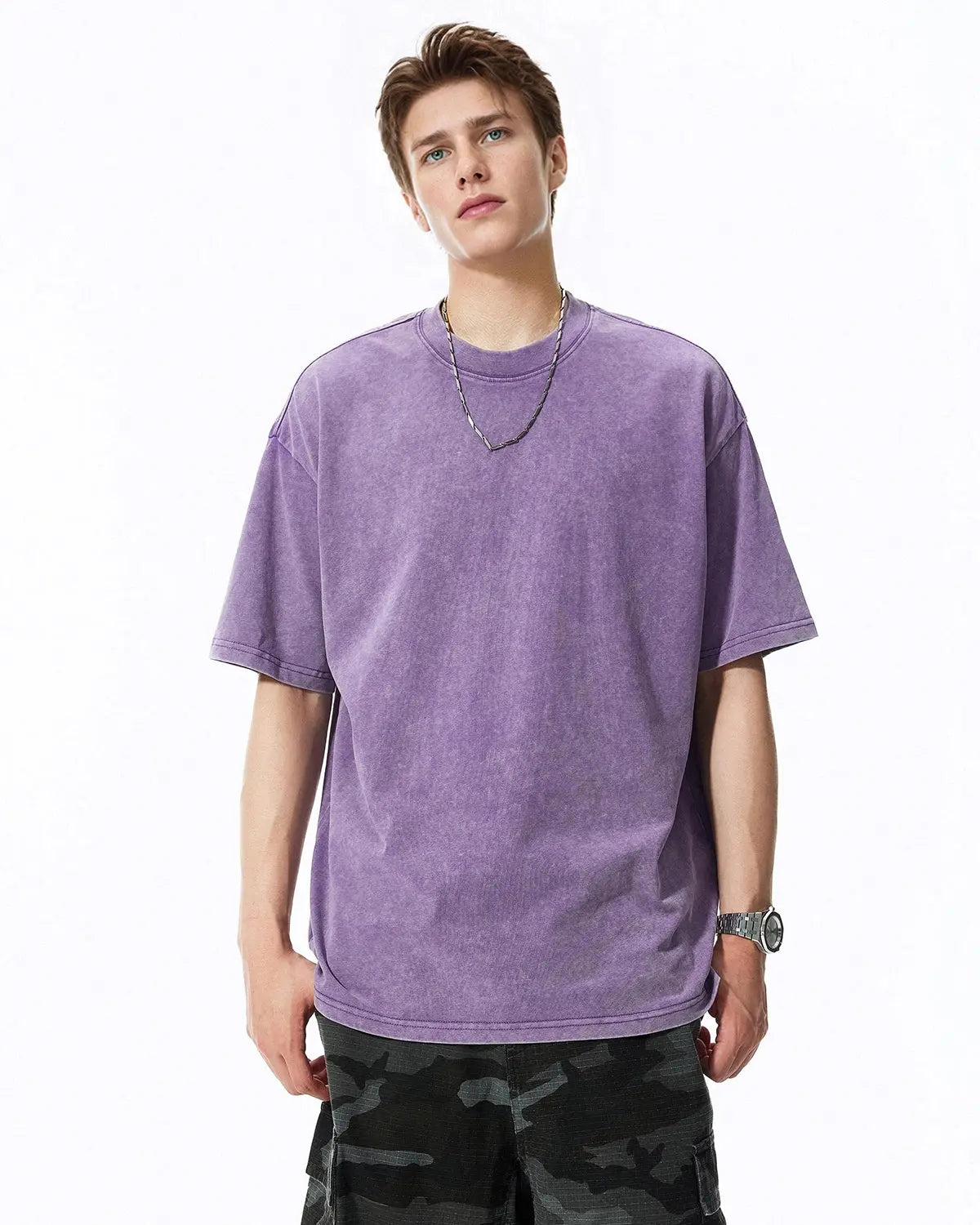 White snowflake wash tee by Flation Streetwear featuring a relaxed fit and snowflake graphic design on soft cotton fabric.